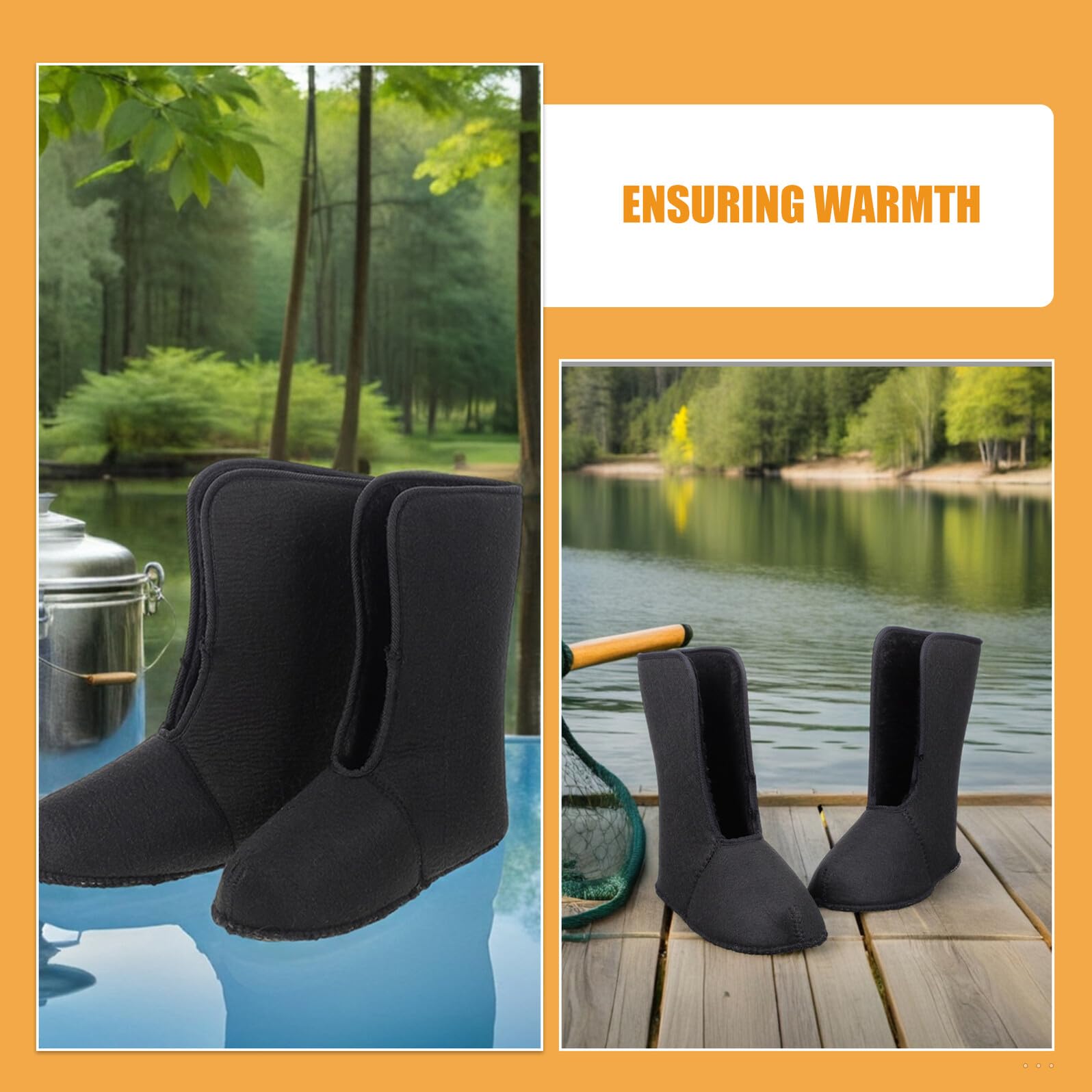 Yardwe 2 Paires Semelles Isolantes pour Hiver Hommes Doublures Intérieures Rembourrées pour Neige Chaussures Chaudes pour Marche Randonnée