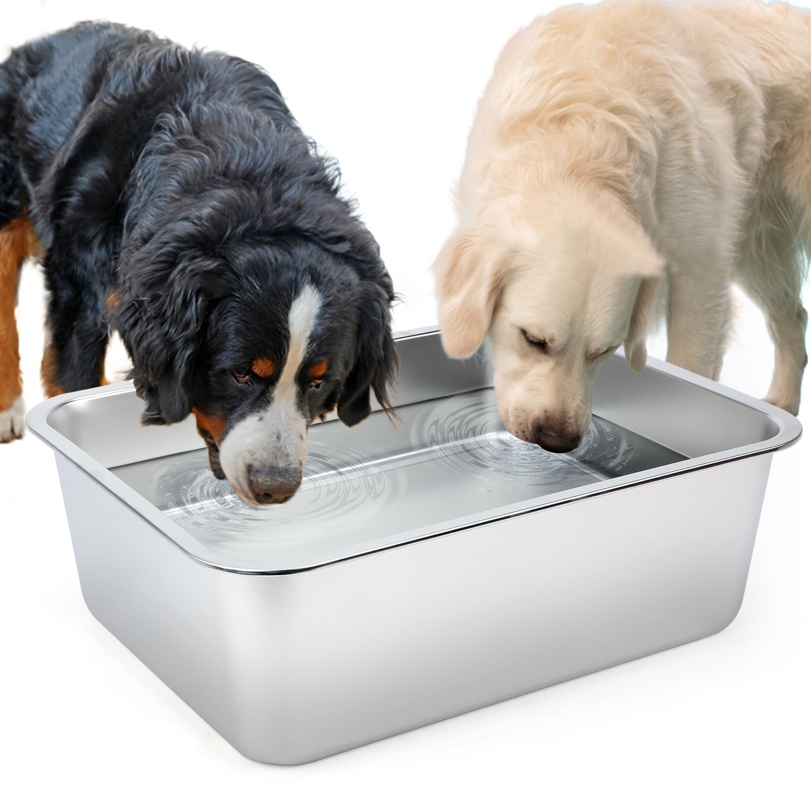 Lonepetu 5 Gallons Large Dog Water Bowl