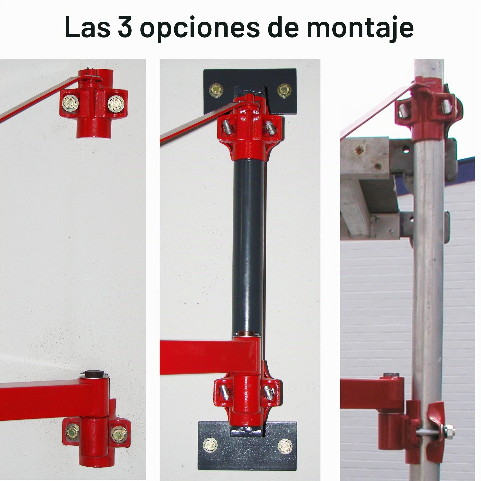 Brazo giratorio 600 kg 75 cm 250 kg 110 cm para cabrestante polipasto elevador fijación cuadrada andamios