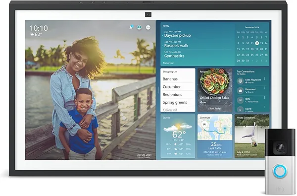 Echo Show 21 (newest model) with Ring Battery Doorbell Pro (newest model)