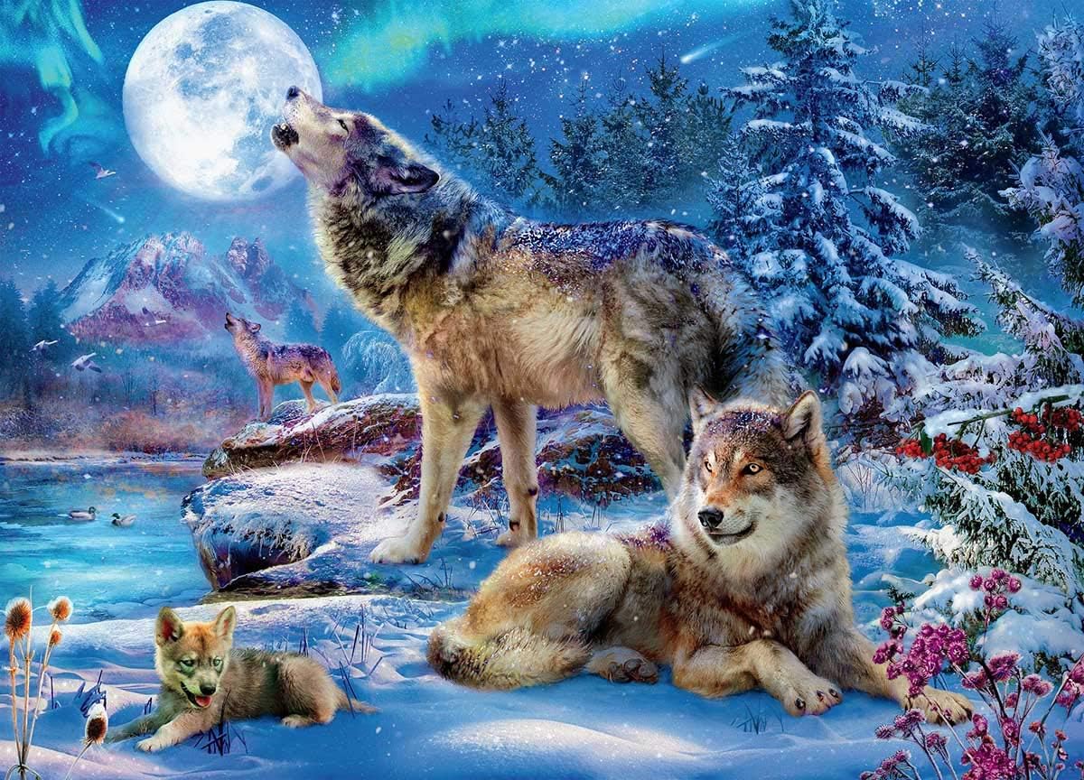 Wolves Winter Wolf Family Puzzle - 1000Piece
