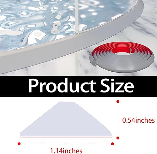 Miniatura 2 de Barrera de agua para umbral de ducha, puerta de ducha y tira de agua de cocina, protector de ducha para separación seca y húmeda, tira de sellado de