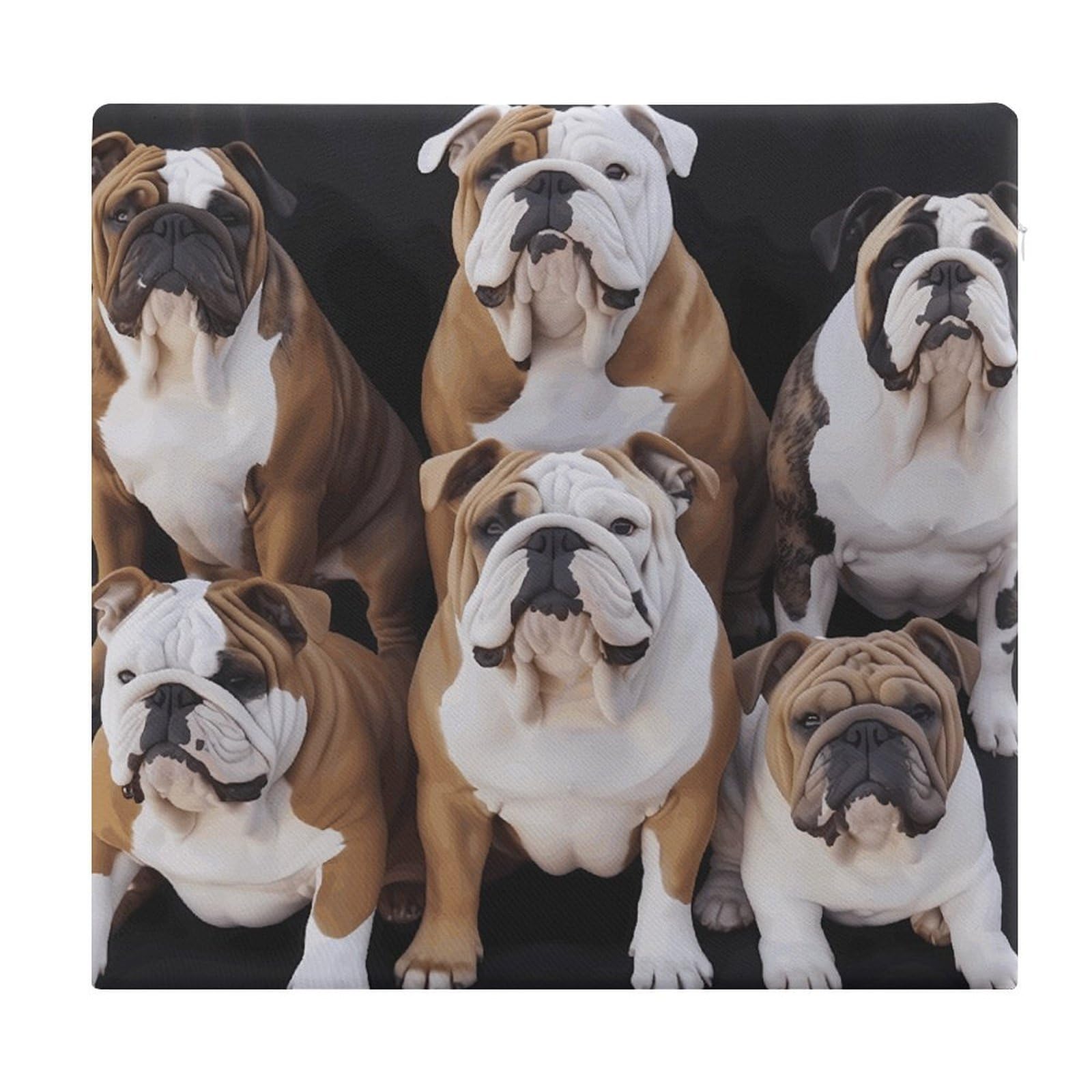 Cojín de espuma viscoelástica de bulldogs ingleses para tapete de asiento