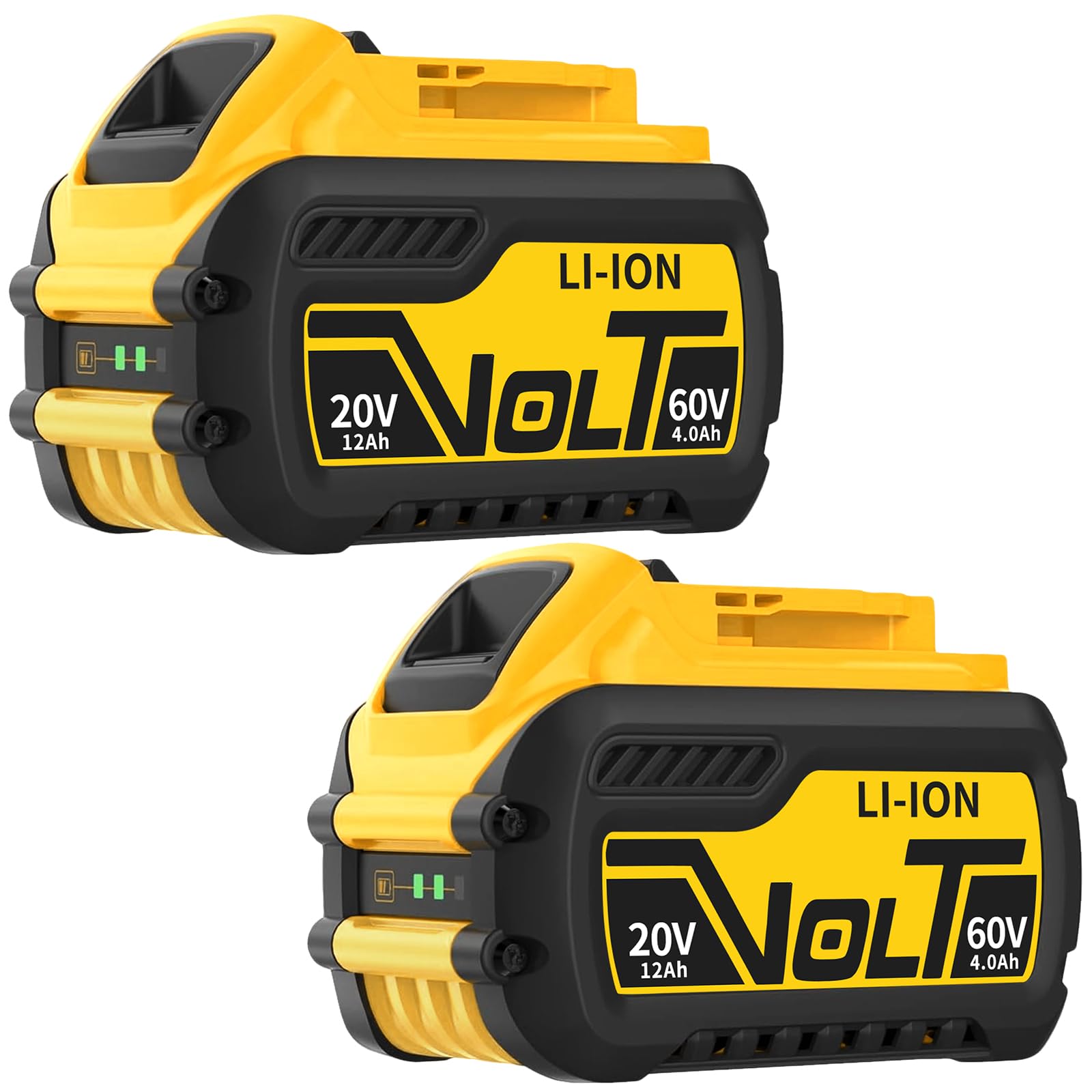 Dxotovs 2 Pack 12.0Ah/4.0Ah Li-ion Battery Replacement for Dewalt 20V/60V Flex-Volt Battery Compatible with Dewalt 60V Battery DCB609 DCB606 DCB612