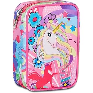 Astuccio Scuola SJ Gang Speed Case - Blu Con 44 Pezzi, Penne, Matite, Colori E Plance Amovibili - Foto 9