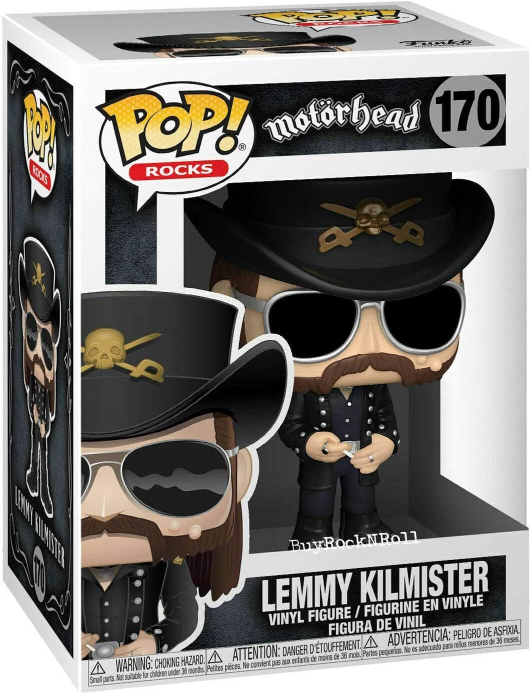 POP Rocks: Motorhead - Lemmy Kilmister Funko Vinyl Figure (Bundled with Compatible Box Protector Case), Multicolored, 3.75 inches