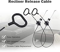Vista 6 de Nonley Cables reclinables para sofá, paquete de 2 cables de liberación de sofá, piezas de repuesto para sillón reclinable, anillo D, asa de tirar