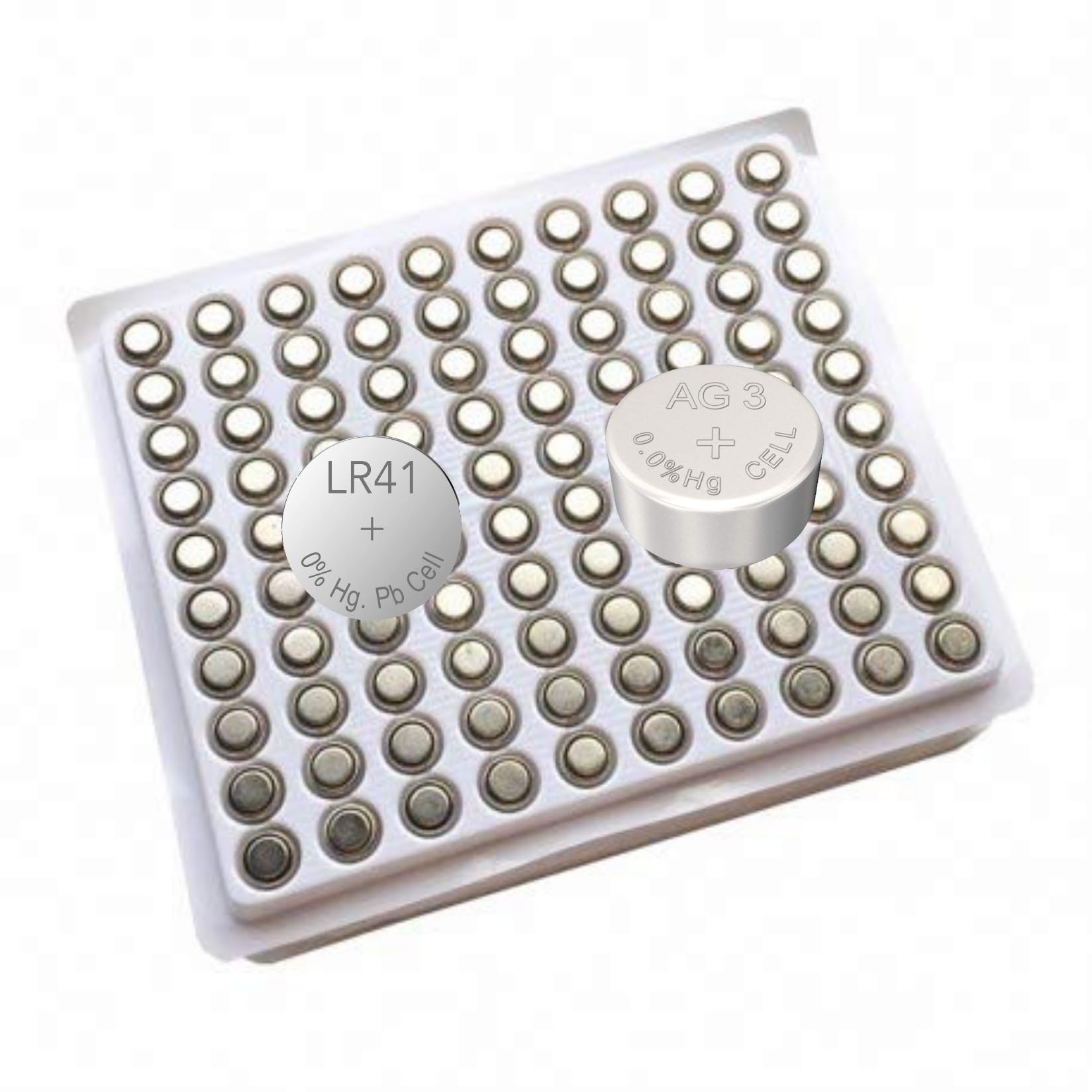TONSY LR41 AG3 SR41 1.5V Alkaline Button Coin Cell Electronics Solutions LR41 Battery AG3 LR736 392 392a 192 SR41 Watch Batteries 1.5v for Watches Electronic Toys Digital Thermometer (100)