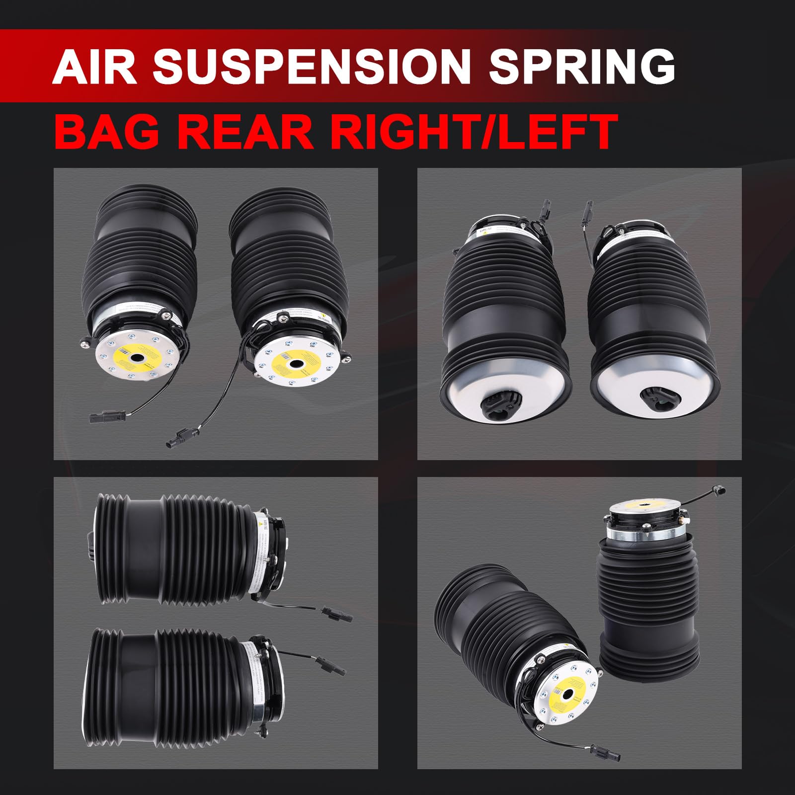 1 par de bolsas de resorte de suspensión neumática trasera izquierda + derecha OE# 2133200225 2133200125 Mercedes Clase E W213 CLS C257 GLC X253 Juego de resortes de aire para eje trasero