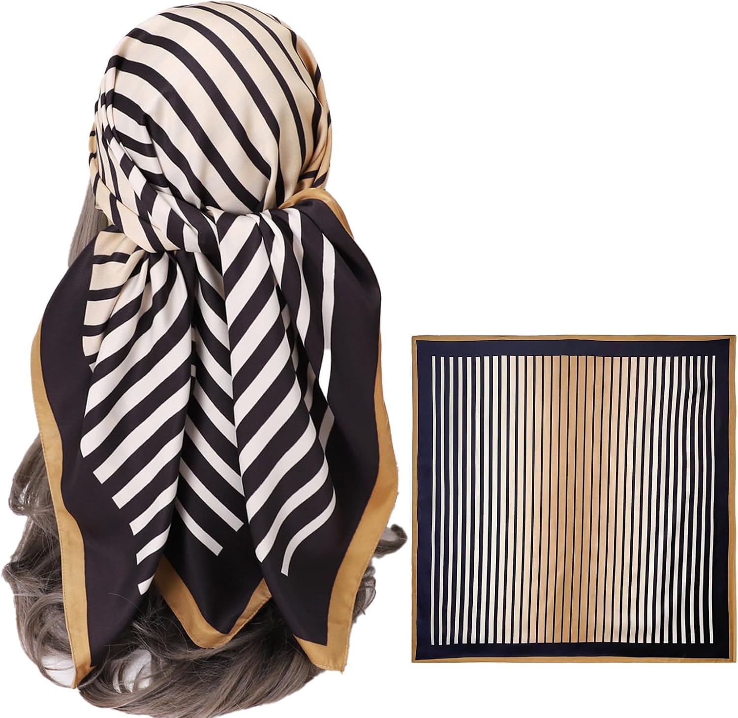 Women’s Square Silk Like Head Scarf Large 35 inch Silk Feeling Hair Wrapping Satin Scarves for Sleeping Bandanas Women’s Square Silk Like Head Scarf Large 35 inch Silk Feeling Hair Wrapping Satin Scarves for Sleeping Bandanas