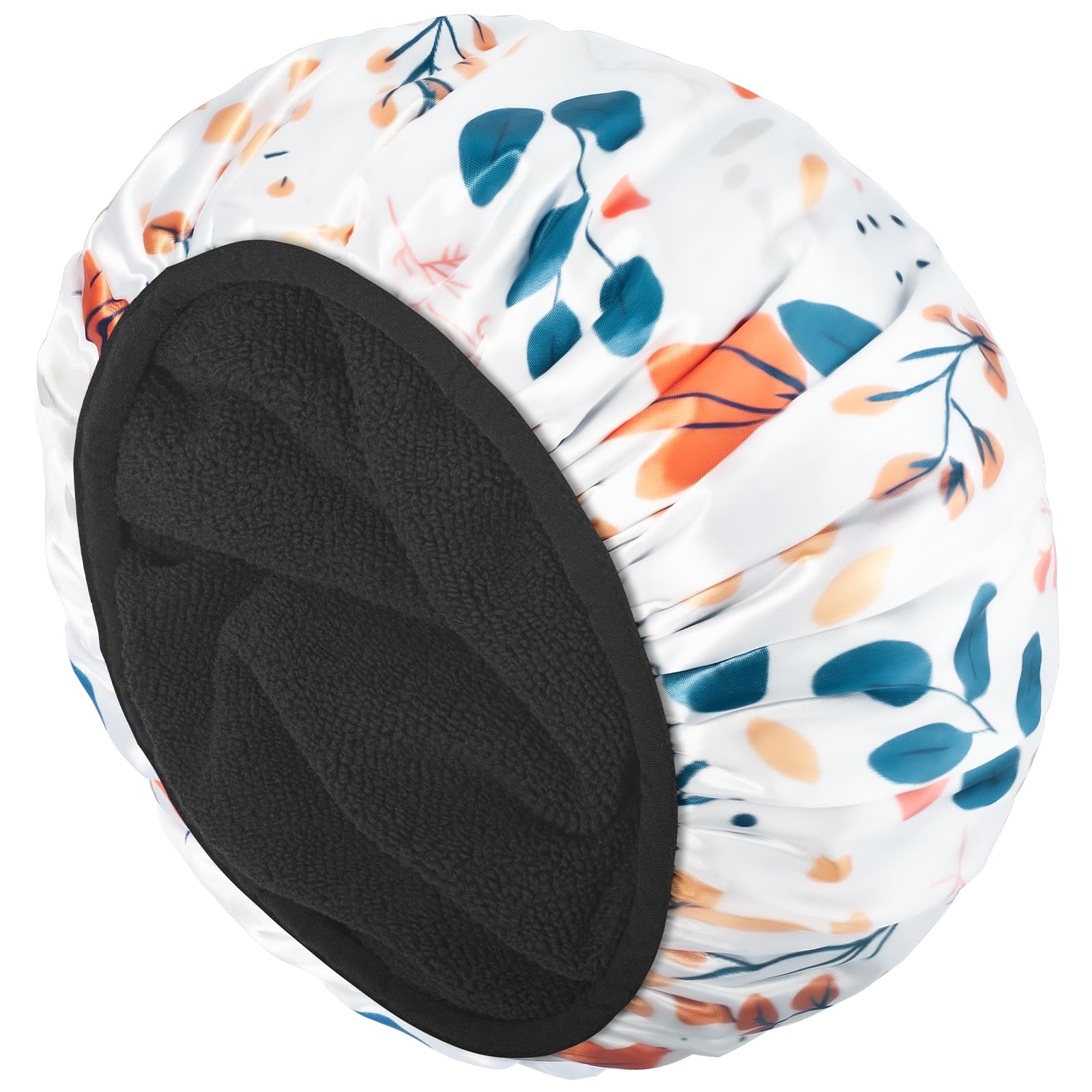 Aquior Shower Caps, Terry Lined Shower Cap for Women, Reusable Shower Cap, Triple Layer Waterproof Bath Cap, Extra Large for Women Long Hair