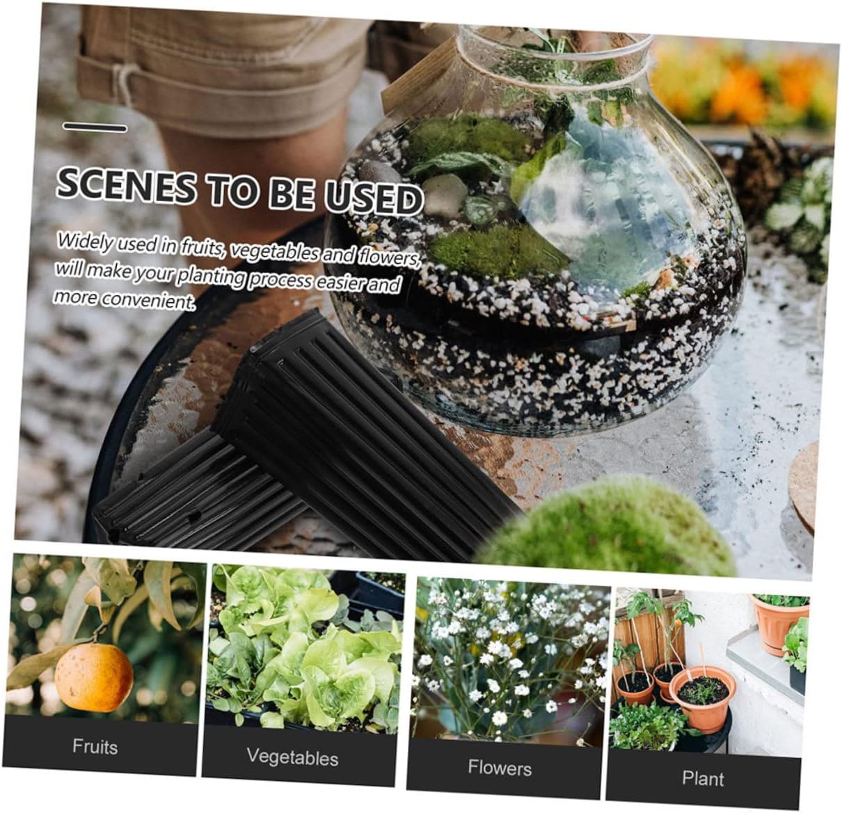 60pcs Thickened Plastic Tree Pots for Citrus Trees Deep Nursery Container Drainage Plant Grow Cups for Healthy Root Development for Gardening Planting