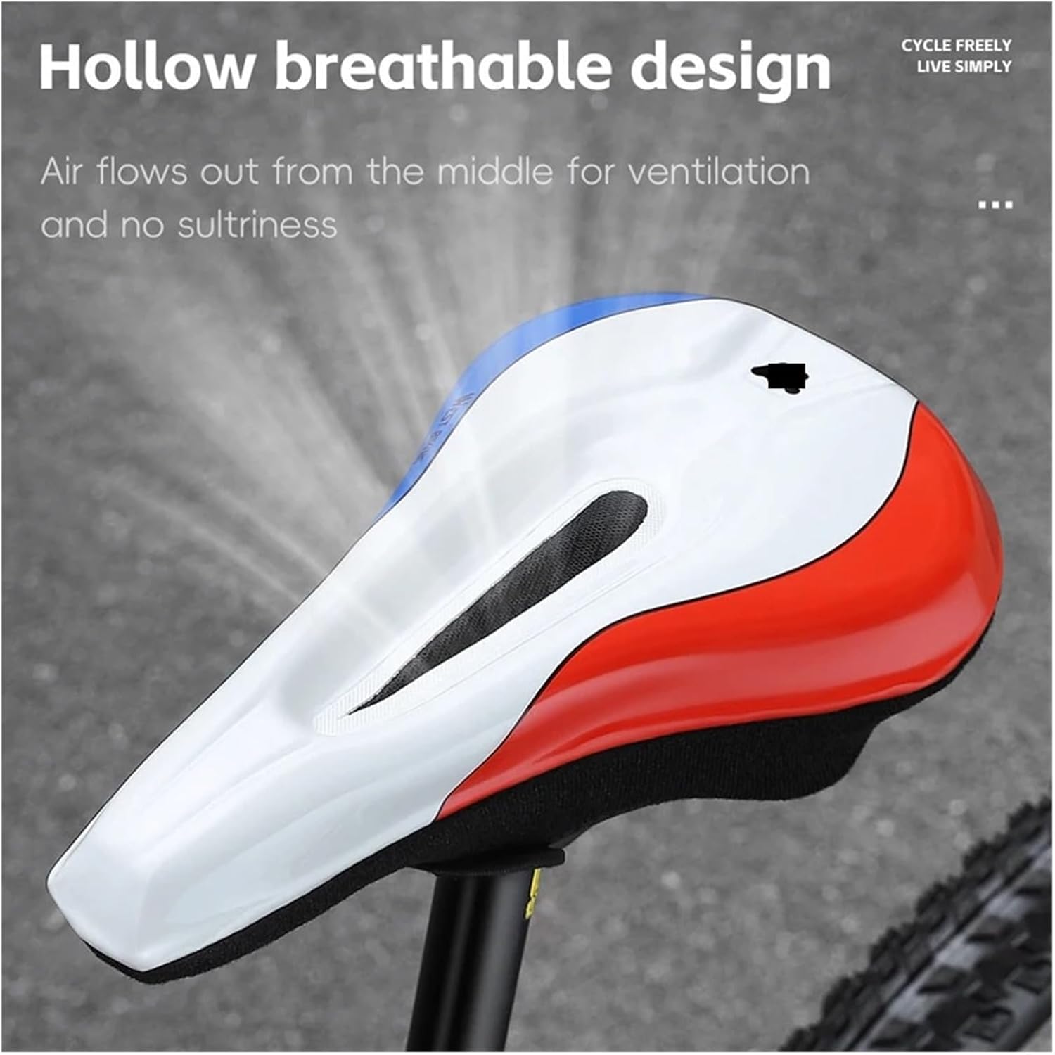Saddle Cover New Bicycle Saddle Cover High Elastic Hollow Sponge Breathable 3D MTB Bike Seat Cover Soft