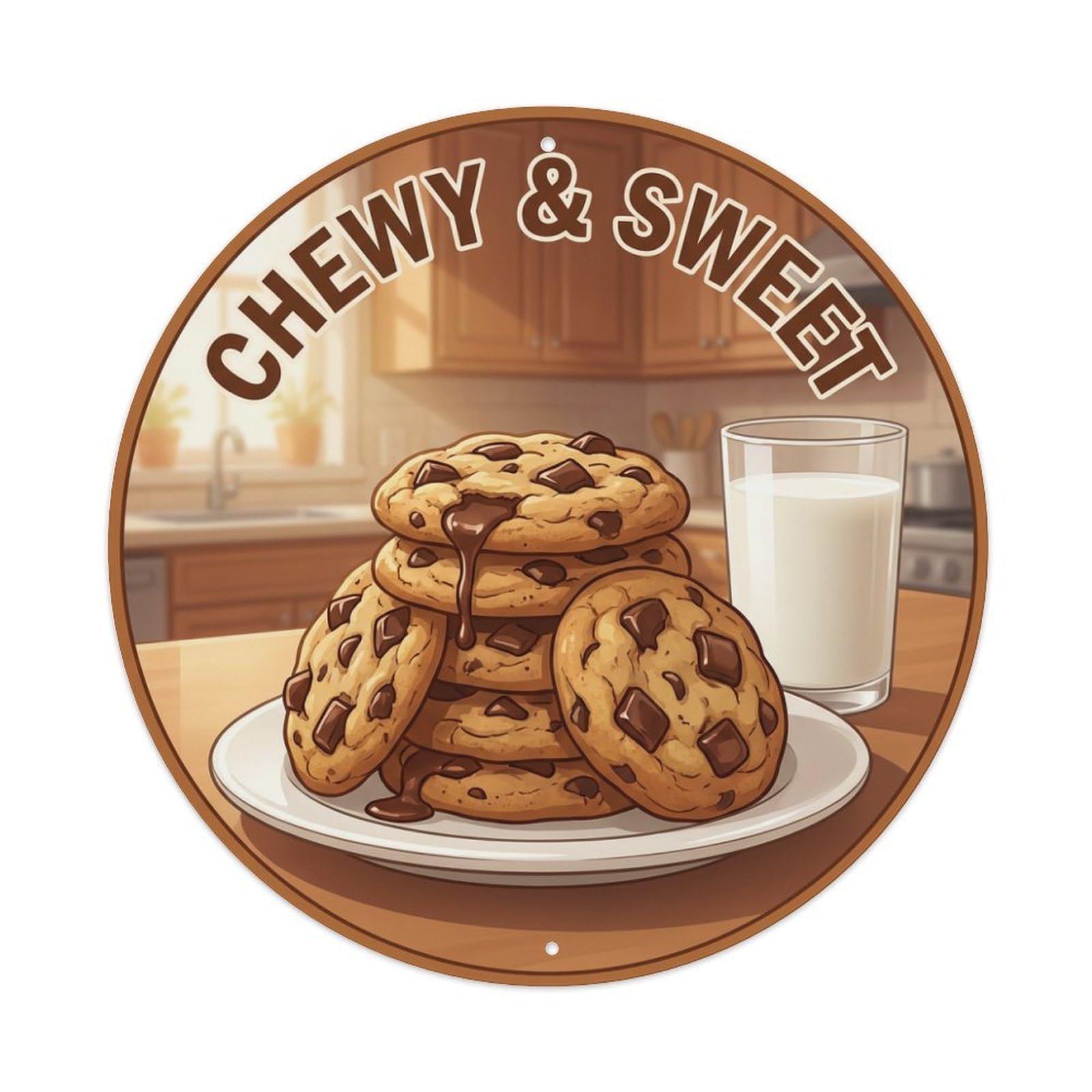 Metal Tin Sign Cookie Chocolate Gourmet Food