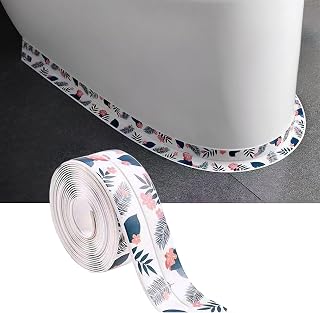 Self Adhesive Sealing Tape, Bathroom Waterproof Sealing Strip, Traditional Sealant Substitute, Suitable for Kitchen, Bathtub, Bathroom, Wall Corner, Decoration and Renovation (C, 1.5" x 10Ft)