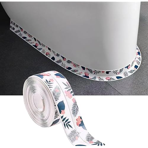 Self Adhesive Sealing Tape, Bathroom Waterproof Sealing Strip, Traditional Sealant Substitute, Suitable for Kitchen, Bathtub, Bathroom, Wall Corner, Decoration and Renovation (C, 1.5" x 10Ft)