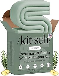 Kitsch Rosemary & Biotin Shampoo Bar - For Hair Growth, Strengthening, Thickening & Volumizing Shampoo for Women and Men - Free of Parabens, Sulfates & Silicones - 3.5 oz