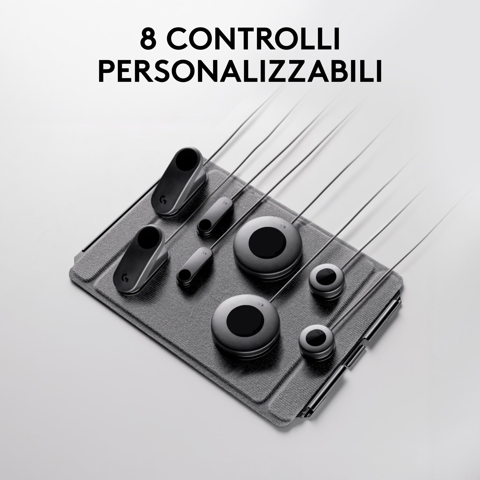 Logitech G Adaptive Gaming Kit For Access Controller, controlli personalizzabili ad alte prestazioni progettati per console PS5, 8 pulsanti e trigger - Nero