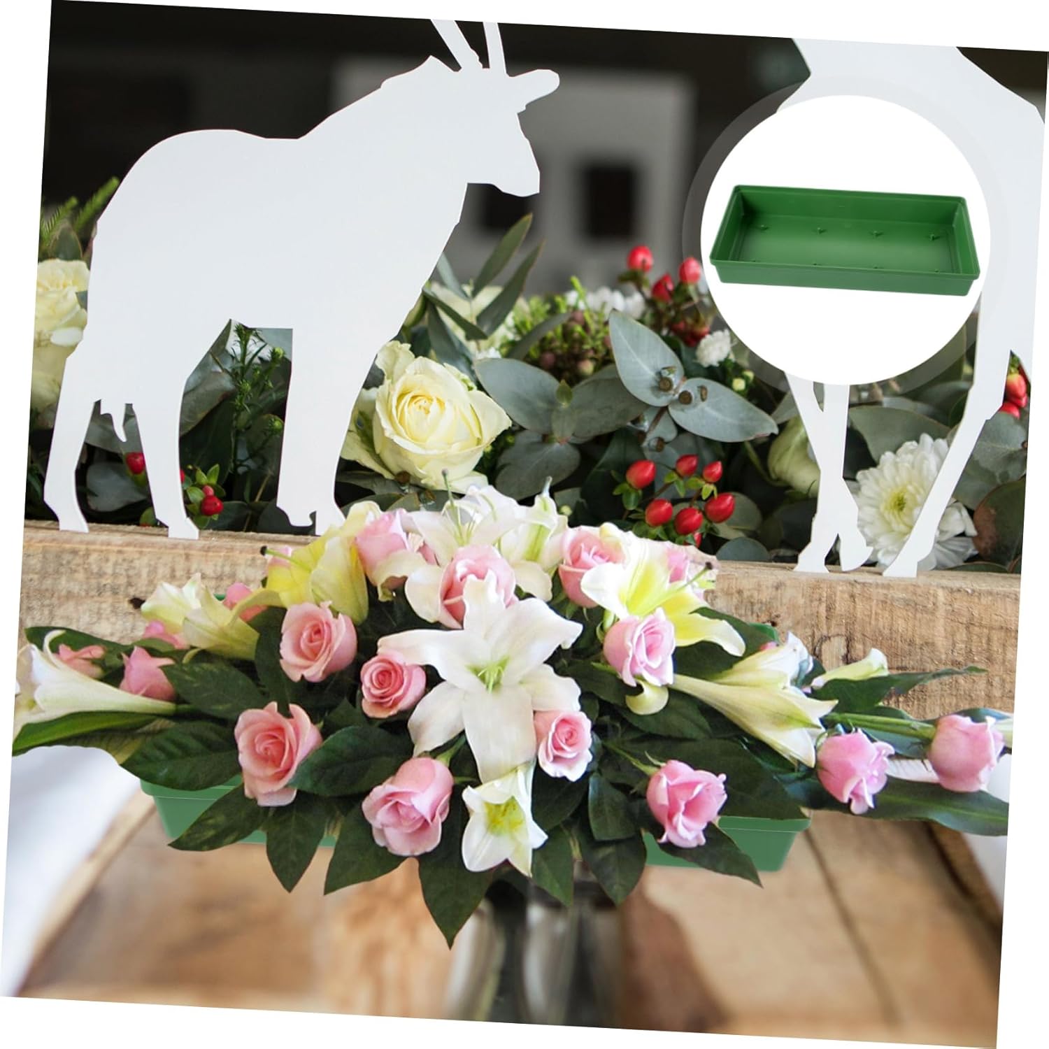 10Pcs Durable Flower Foam Trays for Floral Arrangements Reusable Mud Tray for Weddings Parties Easy to Use Flower Decoration Supplies