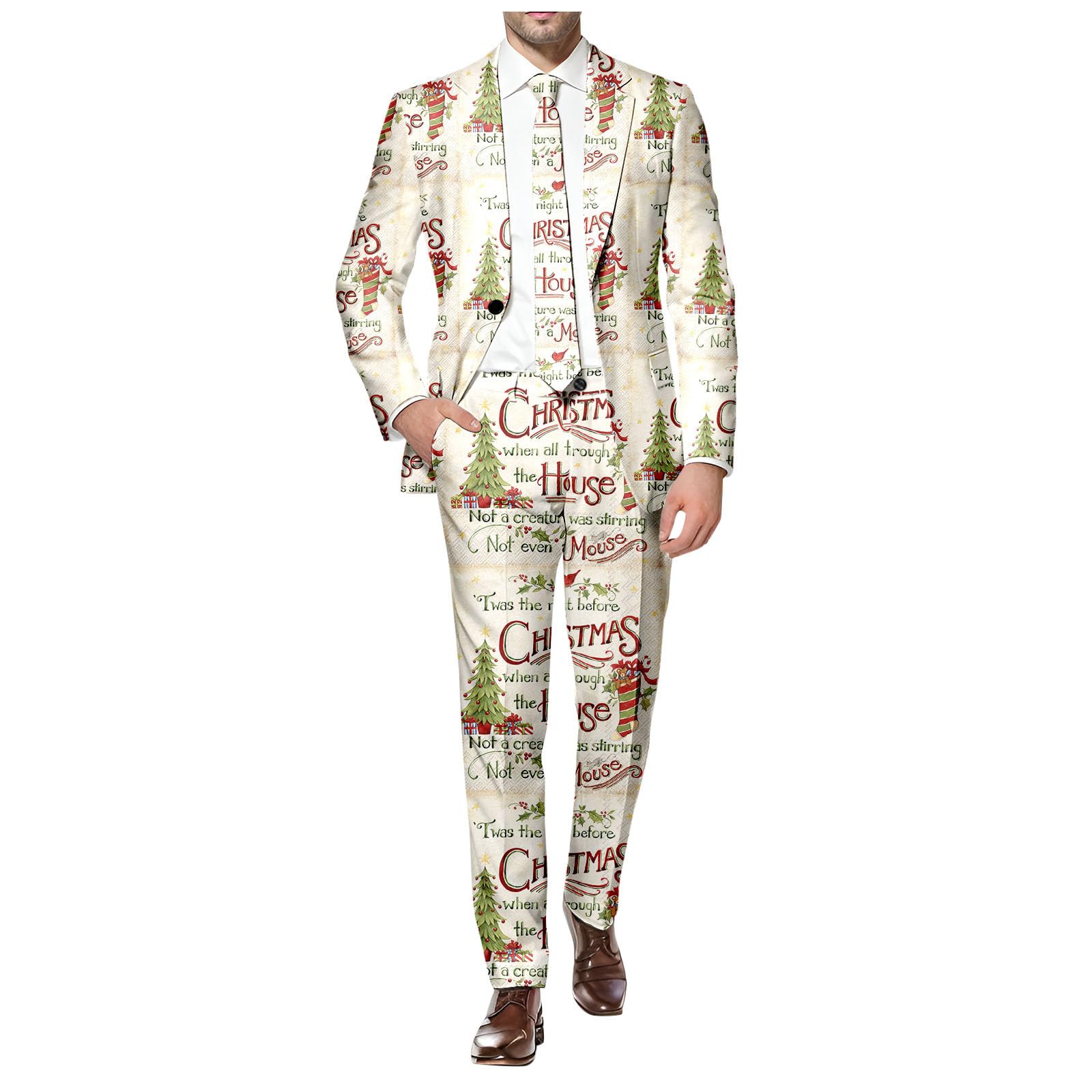 Herren Weihnachtsanzug – Elegant, Wärmend & Formstabil Für Festtage & Weihnachtsfeiern