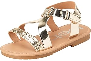 Adorable Glitter Hook and Loop Sandals for Baby Girls