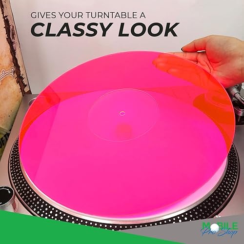 Miniatura 45 de Tapete acrílico para tocadiscos de vinilo para jugadores LP de 12 pulgadas, reduce el ruido y mejora la calidad del sonido y proporciona graves más