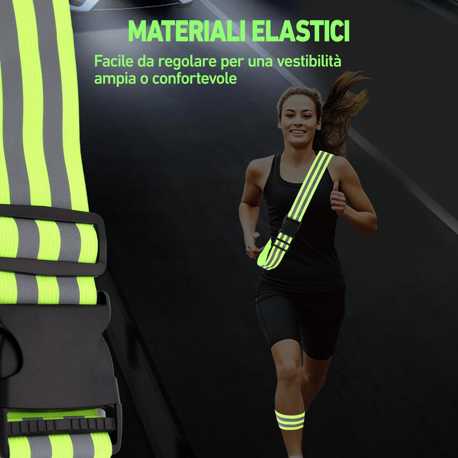 Avana Set di 4 Braccialetti Riflettenti per la Sicurezza, per Jogging, Ciclismo, Corsa, per Bambini