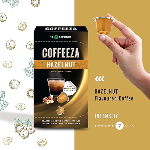 Miniatura 10 de Date un capricho con la dulzura acogedora del caramelo mantecoso con las cápsulas de café de caramelo de Coffeeza  Intensidad  7, paquete de 3  30