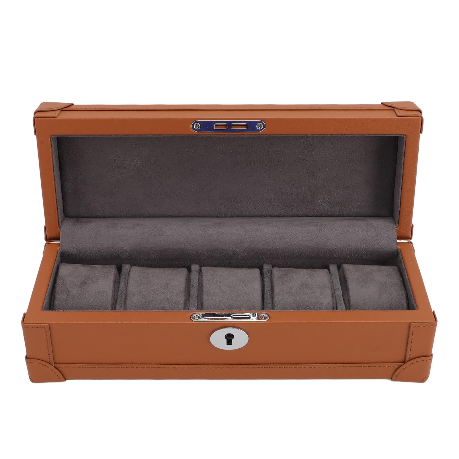 Jeanoko Scatola Porta Orologi, Resistente Alla Polvere, 5 Slot, Organizer