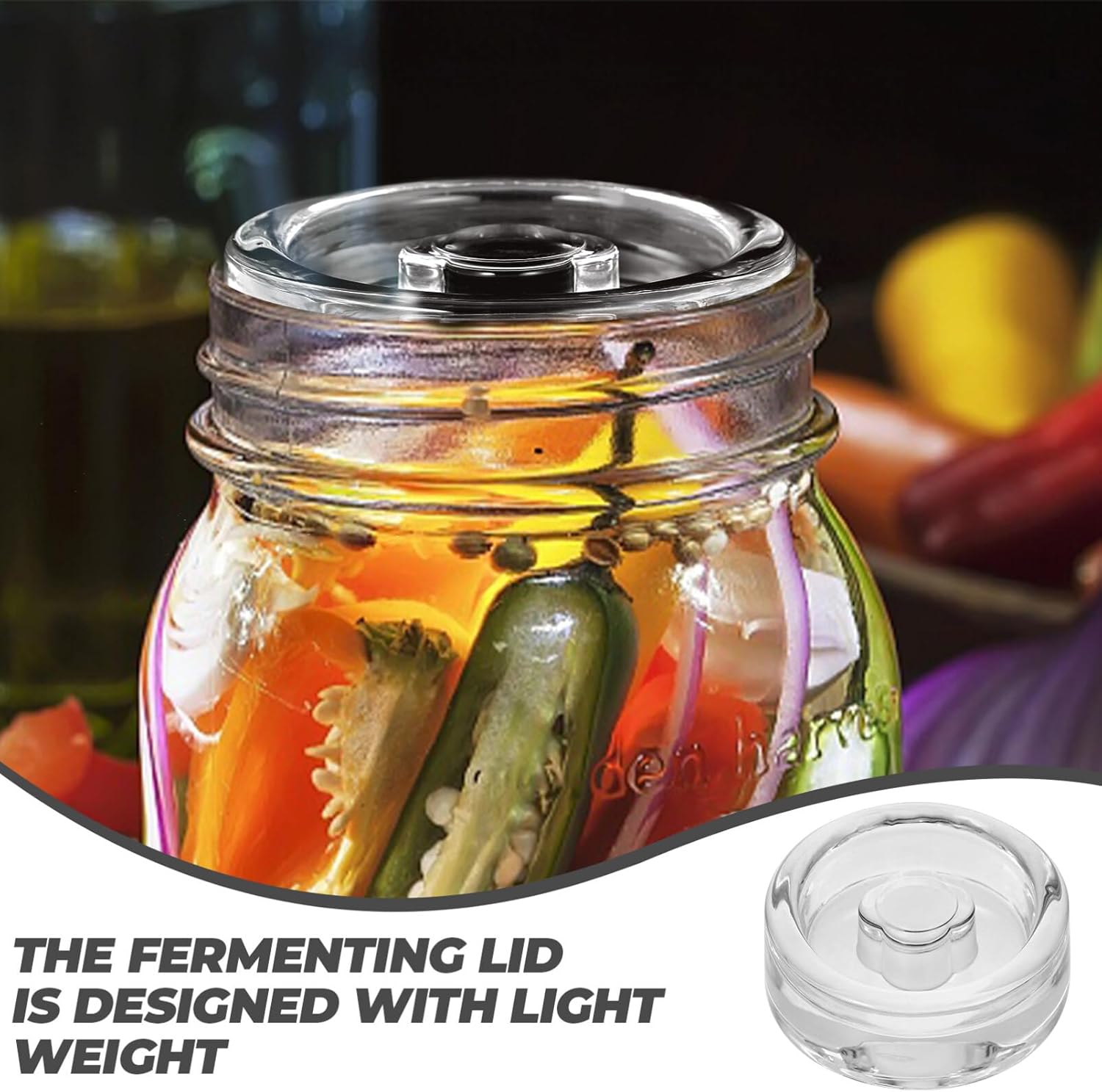 Angoily 10pcs Weight Fermenting for Wide Mouth Jars Glass Weight for Fermenting Lids for Kimchi Sauerkraut and Pickling