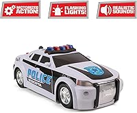 Vista 3 de Mighty Fleet Mighty Motorized Police Cruiser Juguete Carro de Policía - Luces Realistas, Sonidos y Característica Motorizada - Edades 3 y Más