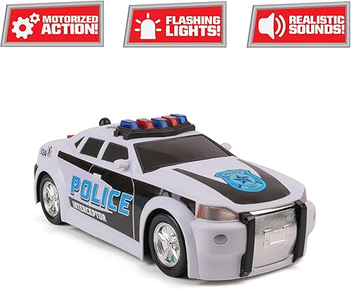 Miniatura 3 de Mighty Fleet Mighty Motorized Police Cruiser Toy Police Cruiser - Luces realistas, sonidos y características motorizadas, a partir de 3 años