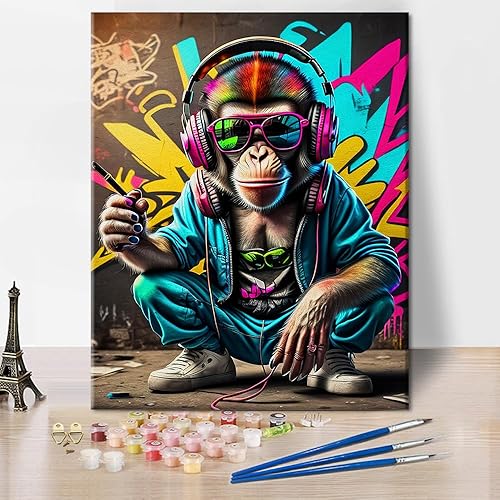 TUMOVO Kits de pintura por números para adultos sobre lienzo, pintura acrílica para adultos y niños, pintura por número, kits de pintura por números