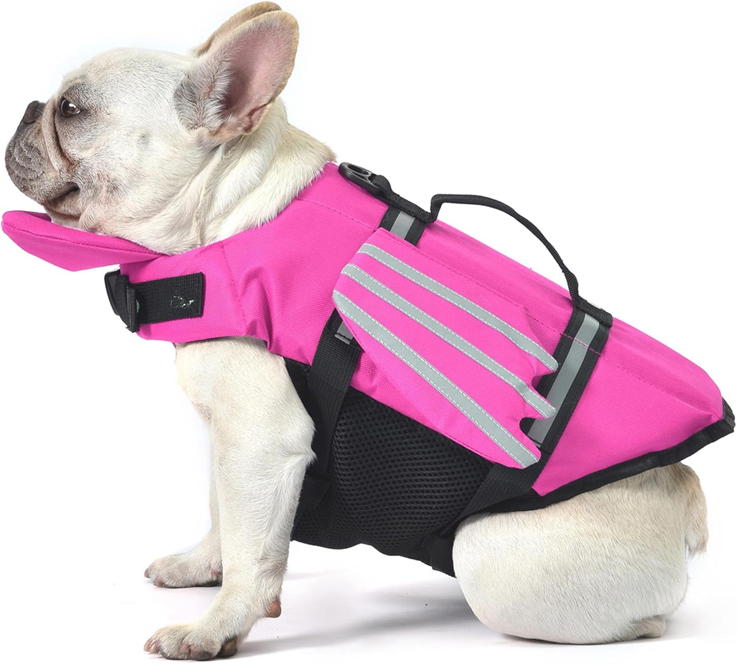 Dog Life Jacket, Wings Pet Life Vest for Small Medium Large Dogs, Reflective Adjustable Dog Flotation Swim Vest with Chin Float for Boating Surfing Swimming (Pink, XS)