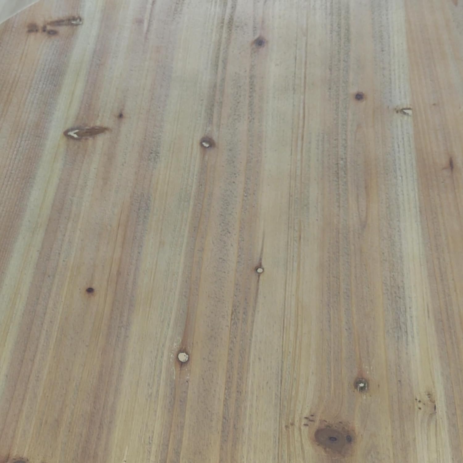 SSLine Traditional Bucket-Shape Coffee Table Solid Wood Round Cocktail Table with Lid Rustic Barrel Center Table with Hidden Storage for Living Room (Natural Wood Grain - 31.5" D x 17.7" H)