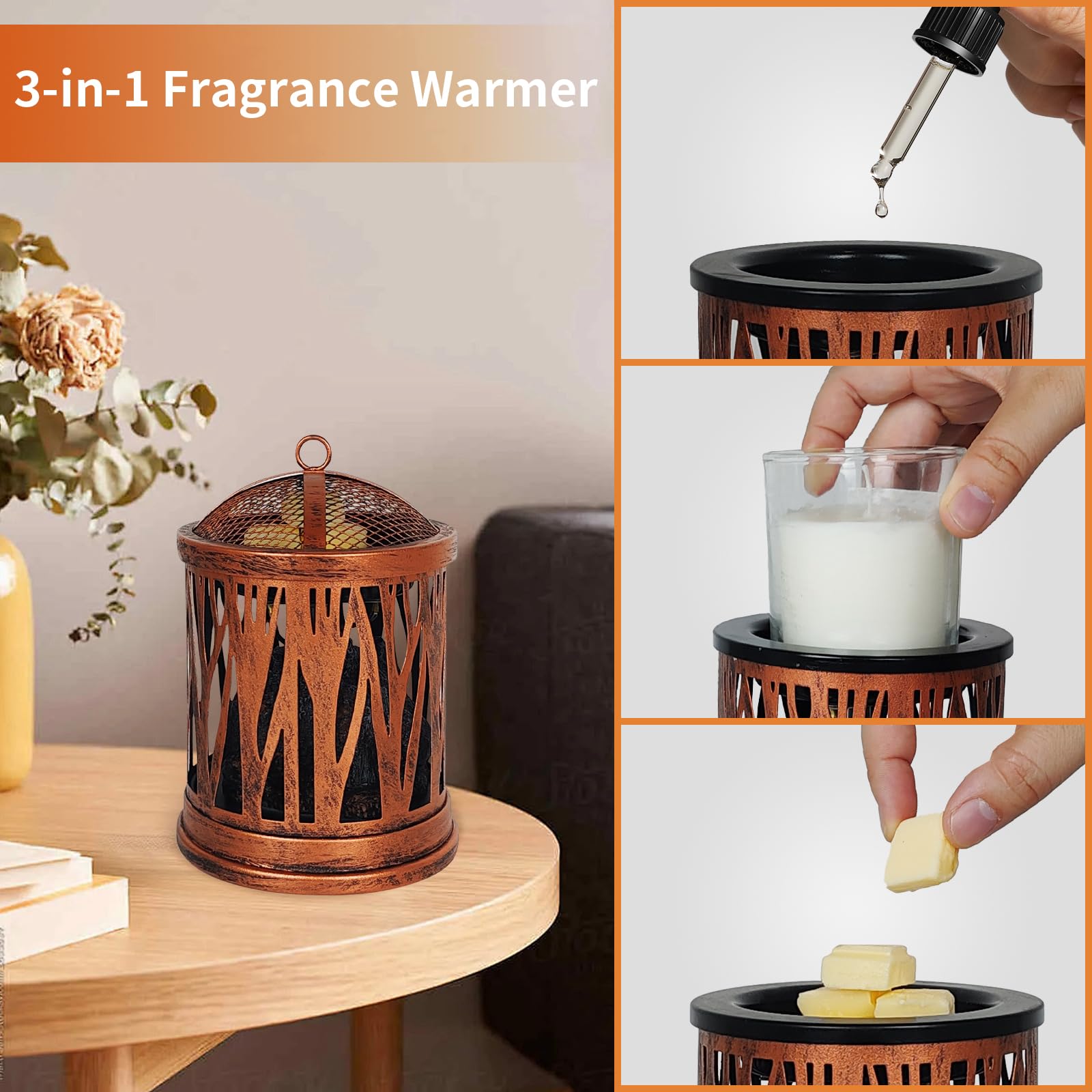 Plug-in Fragrance Lamp & Essential Oil Diffuser - 7W, Smokeless Aromatherapy, Night Light, For Home & Office - View #4