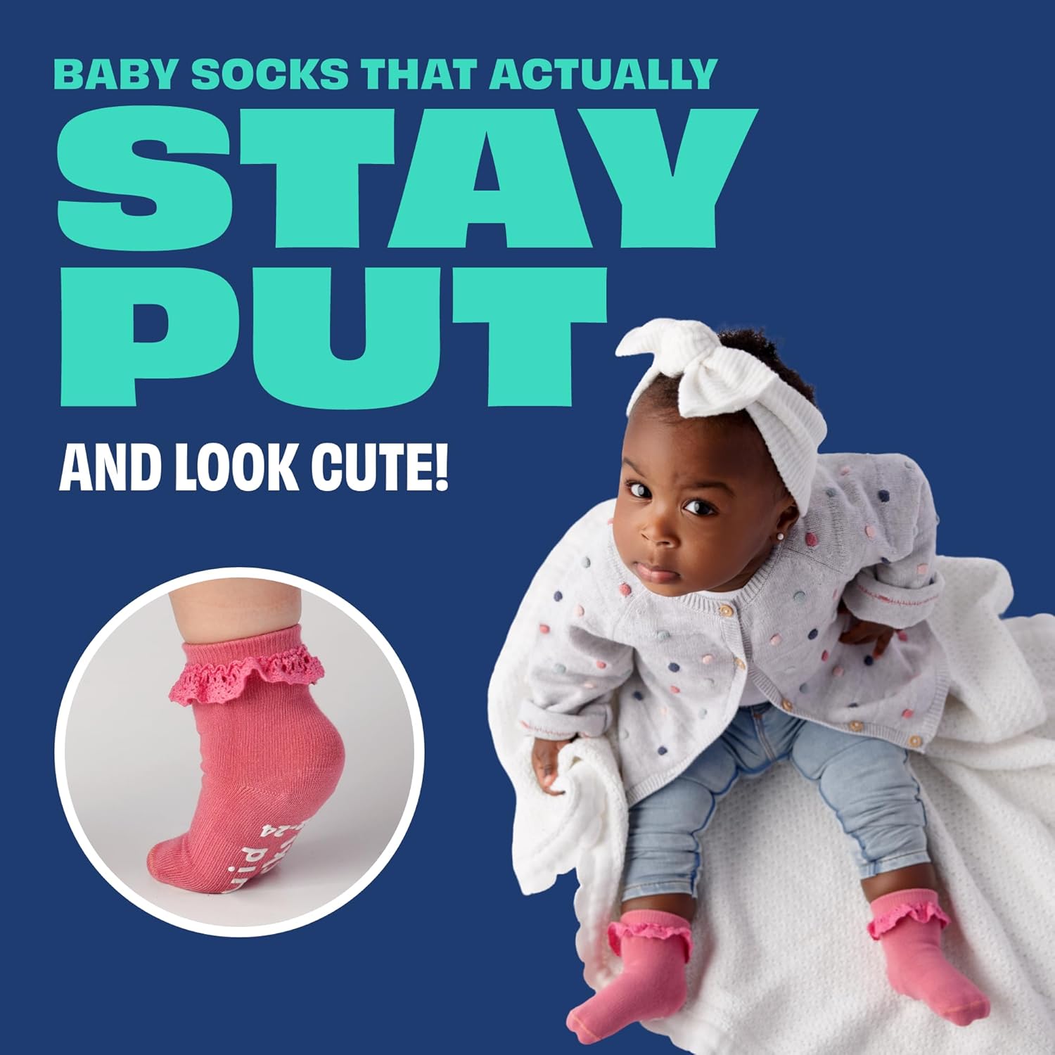 squid socks Viscose from Bamboo Socks | 0-6M, 6-12M, 12-24M, & 2T-3T | Socks that Stay On - Image 7