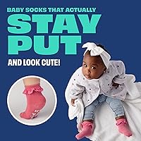 Vista 7 de Calcetines de pulpo de viscosa de bambú 0-6 meses, 6-12 meses, 12-24 meses y 2T-3T Calcetines que se quedan puestos