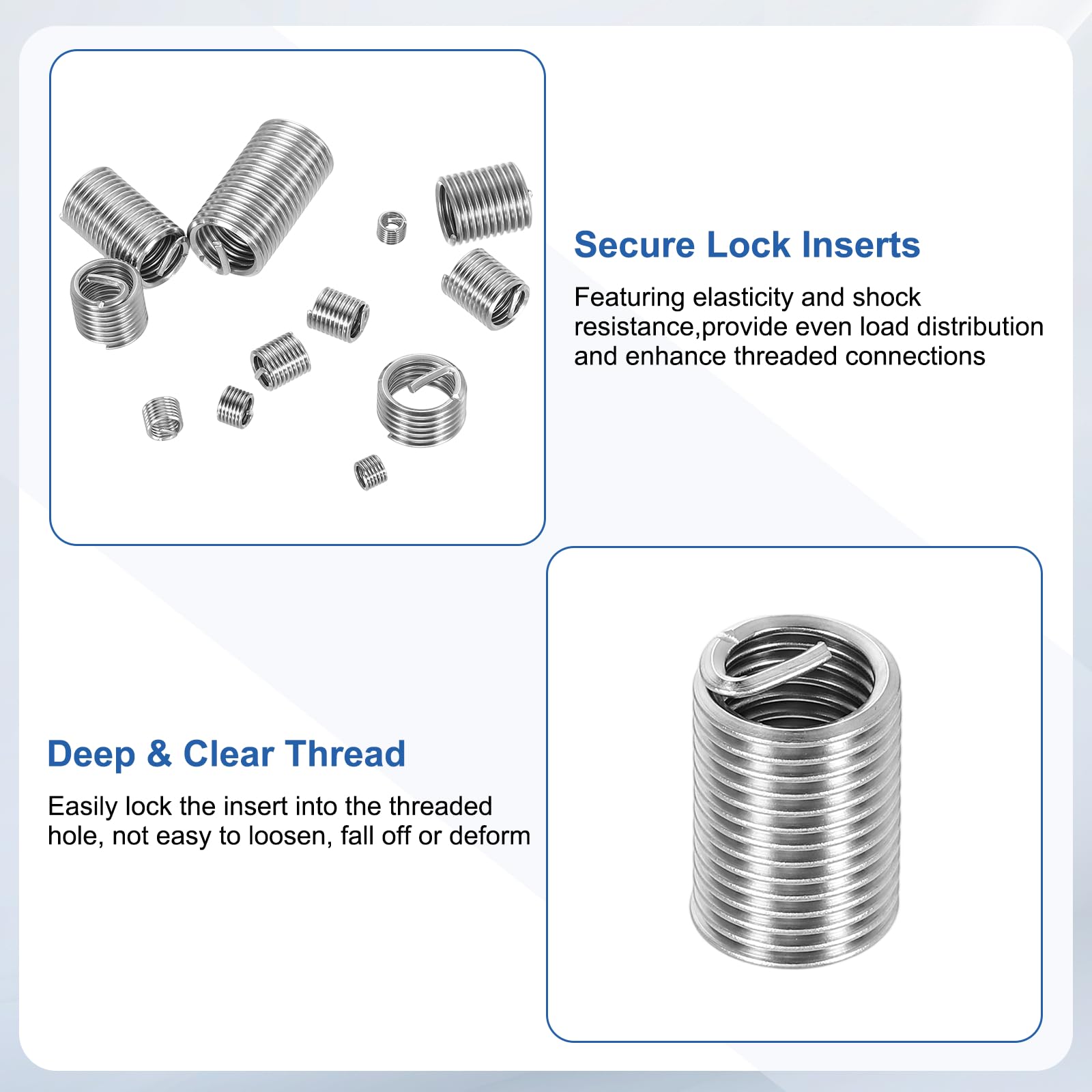 PATIKIL Wire Thread Inserts M10x1.5 Metric 2.5D 25mm - Image 4