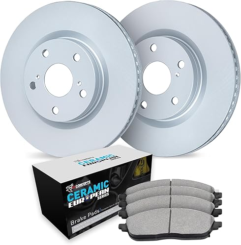 R1 Concepts Kit de frenos y rotores traseros Pastillas de freno traseras Rotores y pastillas de freno Pastillas de freno y rotores de cerámica