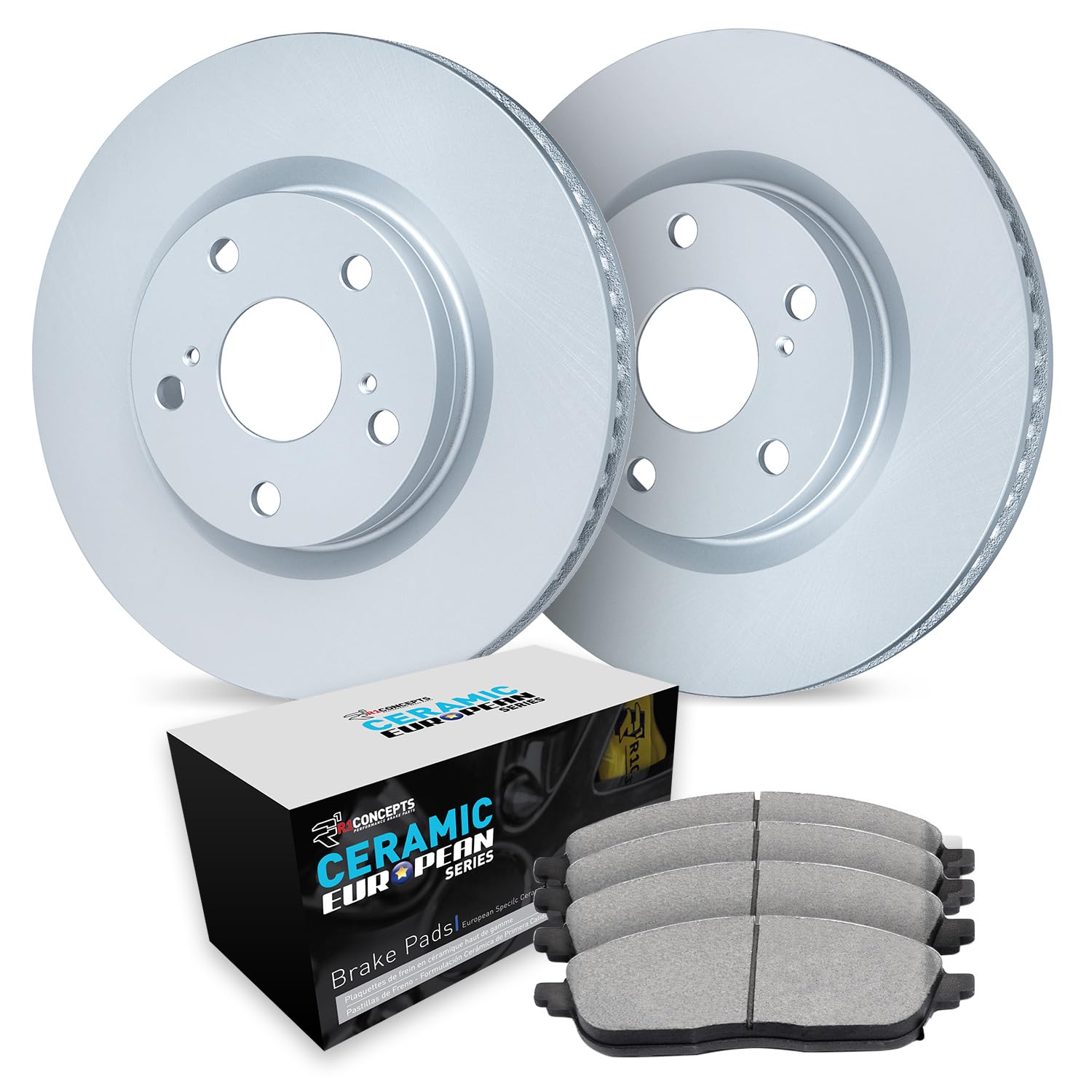 R1 Concepts Front Brakes and Rotors Kit Front Brake Pads Brake Rotors