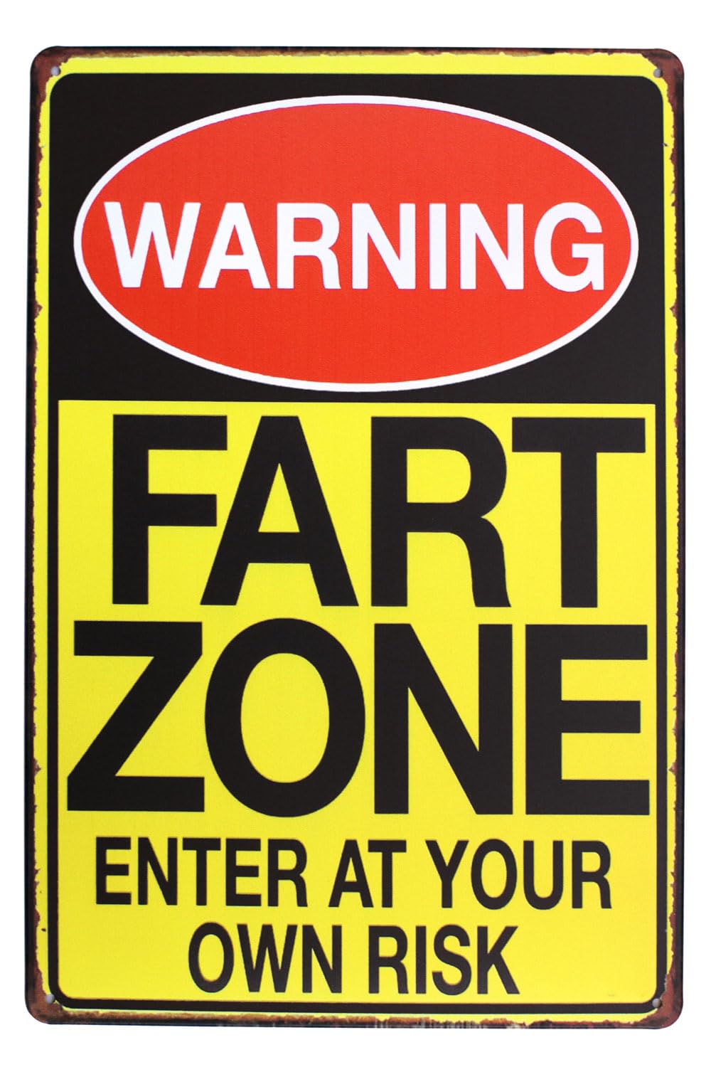 Strosportsandtech Warning Fart Zone Funny Tin Sign Bar Pub Garage Diner Cafe Home Wall Decor Home Decor Art Metal Plaque Retro Vintage