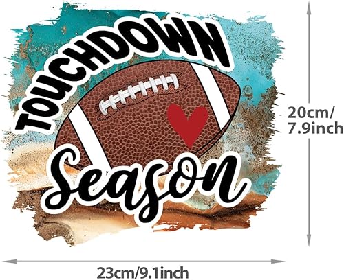 Miniatura 3 de Calcomanías de transferencia de fútbol para planchar, lavables, vinilo de transferencia de calor, calcomanías deportivas para planchar para tela,