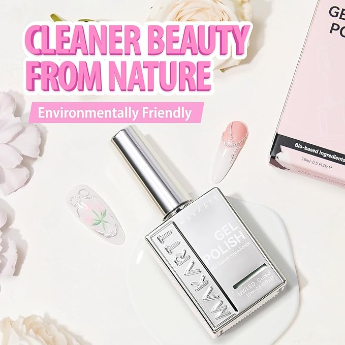 Esmalte de uñas Makartt blanco lechoso 15ml Hema-Free miniatura 8