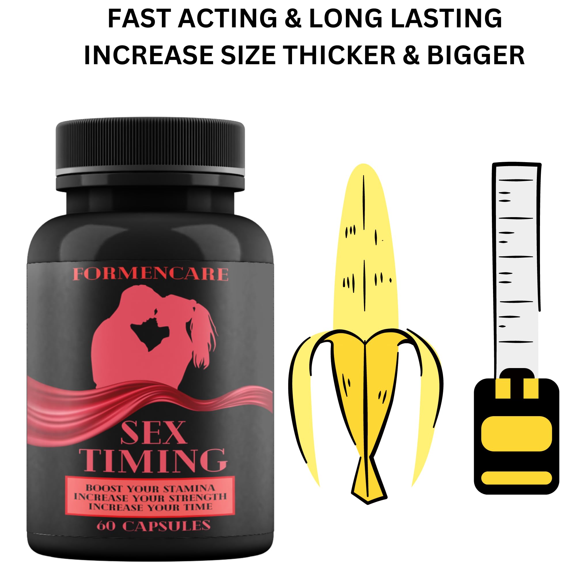 Stamina Multiplier - Enlargement Pills for Men - Amplify Male Size - Extend in Length, Engorge in Girth - Boost Up to 3 Inches in 90 Days - 60 Tablets — view 4