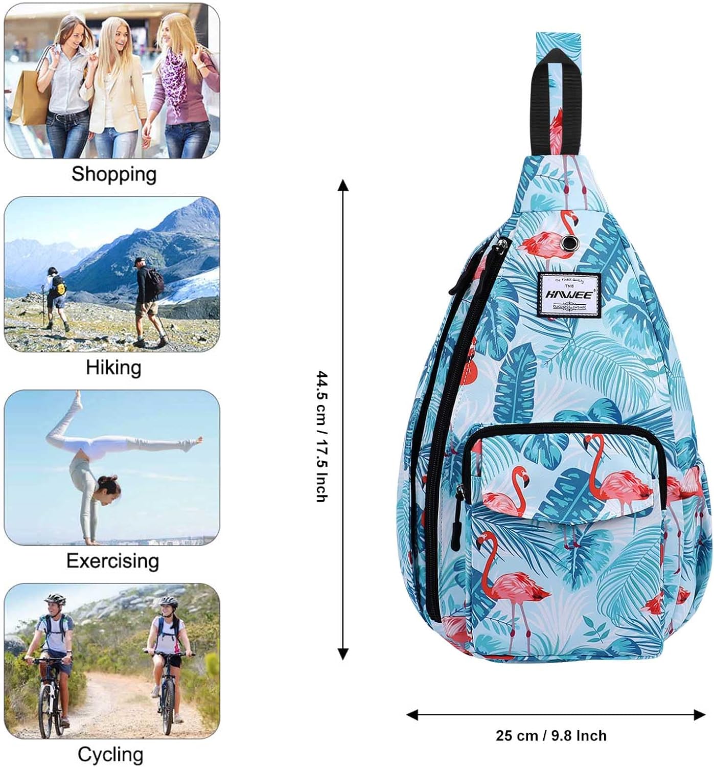 Backpack Sling for Women Anti-Water Crossbody Bag Inclined Adjustable Pack | Casual, Adjustable Strap, Water Repellent, for Travel/Sport