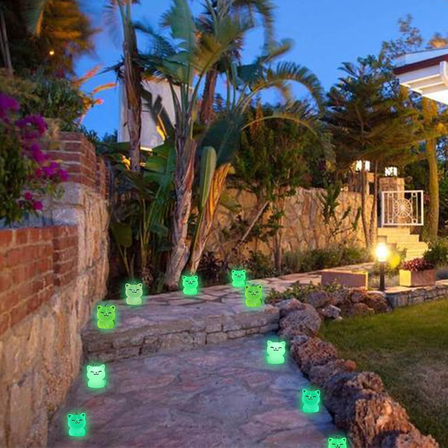 30Pcs Luminous Resin Cat Charms Glow in the Dark Mini Cat Figurines Cute Animal Charms for Bracelets Necklace Earrings Jewelry Making DIY Ornament Accessories - Image 6