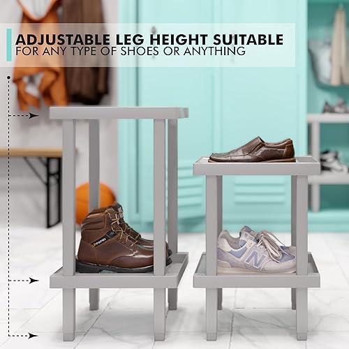 Miniatura 5 de RAKABOT Estante para zapatos y botas de recogida y drenaje de agua y arena, solución única de estante de casillero y organizador de casilleros