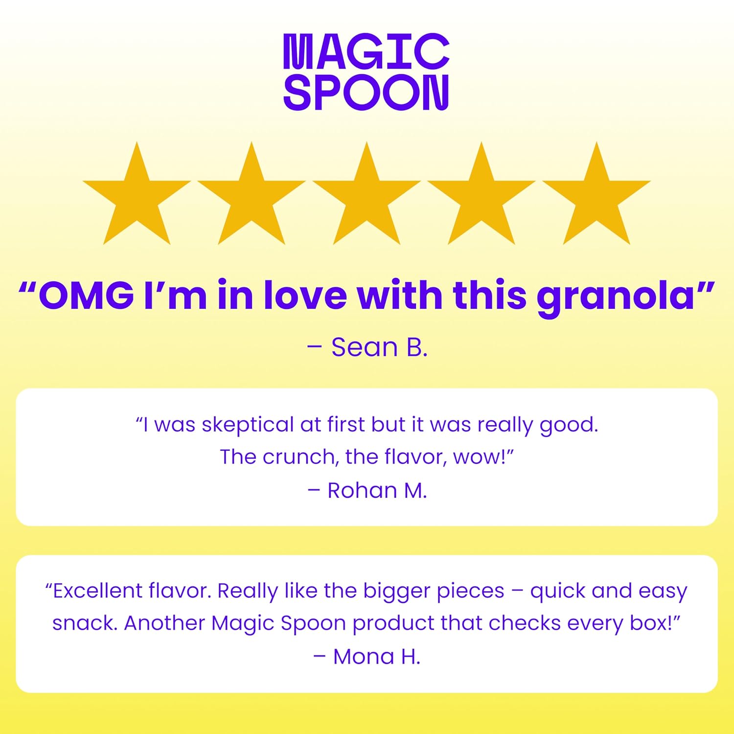 Magic Spoon High Protein Granola Low Sugar - 3 Pack, Apple Cinnamon - Low Carb Sugar Free Protein Snacks & Breakfast Food - Grain & Gluten Free Granola Keto Friendly - Healthy Snacks for Kids & Adults