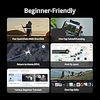 Vista 5 de DJI Mini 3 Drone con kit de control remoto DJI RC con pantalla, paquete de dron con cámara, con tarjeta SD de 128 GB, lector de tarjetas USB 3.0